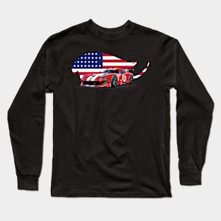 Viper Racecar USA Print Long Sleeve T-Shirt